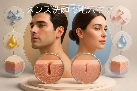 メンズ洗顔で毛穴ケア：男性特有の原因と正しい対策法