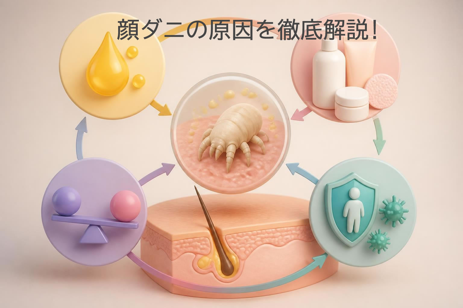 顔ダニ 原因を徹底解説!肌トラブルの背後にあるメカニズム – Face D Premium フェイスDプレミアム ショップ